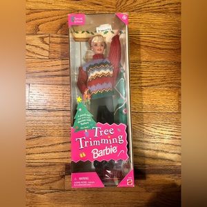 Tree Trimming Barbie, never opened, imperfection on box